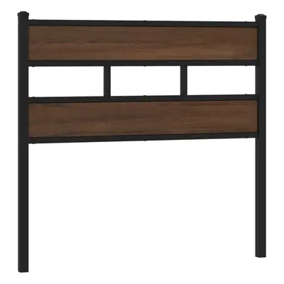 (brown oak, cm) vidaXL Headboard Bed Header Bed Headboard Brown Oak Steel and Engineered Wood