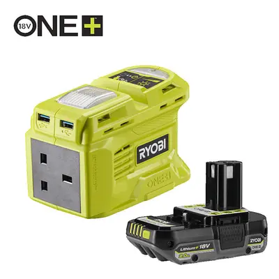 Ryobi 18V ONE+ Cordless Battery Inverter Kit (1 x 2.0Ah)