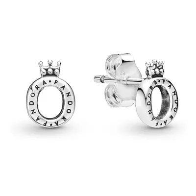 Pandora Polished Crown O Stud Earrings