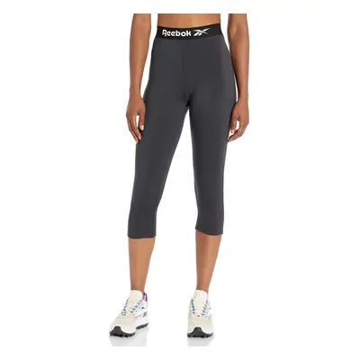 Reebok Women's Standard Workout Ready Capri Leggings Night Black/Whit