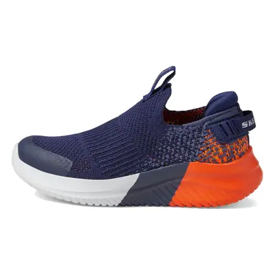 Skechers Kids Boy's Ultra Flex 3.0-Vektron Sneaker Navy/Orange Lit