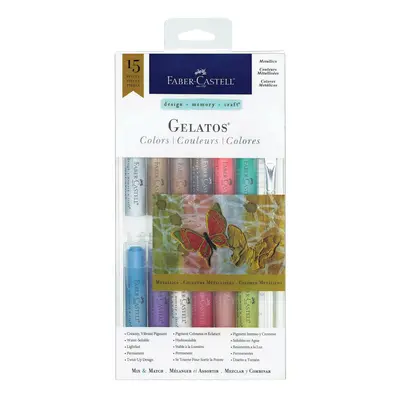 Faber-Castell Gelatos Colors Set Metallics - Water Soluble Pigment Cr