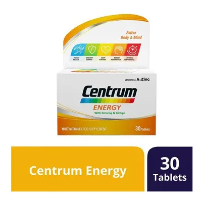 Centrum Energy Multivitamin Supplement Tablets With Vitamins, Iron, With Ginseng & Ginkgo Biloba