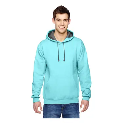 Fruit of the Loom Mens Hooded Sweatshirt Scuba Blue Large