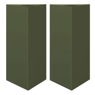 (olive green, x 34.5 x cm/ pcs) vidaXL Garden Planters Outdoor Flower Pot Patio Planter Box Tria