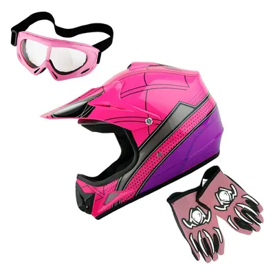 WOW Youth Kids Motocross Helmet BMX MX ATV Dirt Bike Helmet Spider Pin