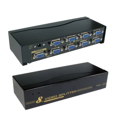 SVGA VGA Port Splitter From PC Device to Monitors Display 450MHz