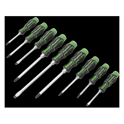 Hammer-Thru Screwdriver Set Hi-Vis Green 9pc