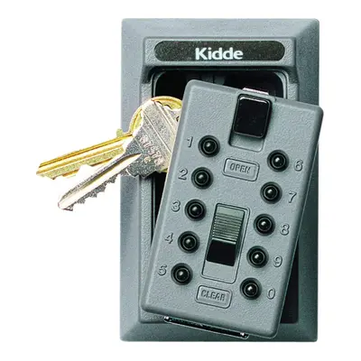 Kidde AccessPoint KeySafe Original Push Button Combination Permanent Key Lock Box 5-Key Titanium