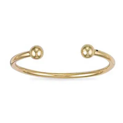 Jewelco London 9ct Solid Gold wire men's 4.5mm premium weight Torque Bangle - JBG105