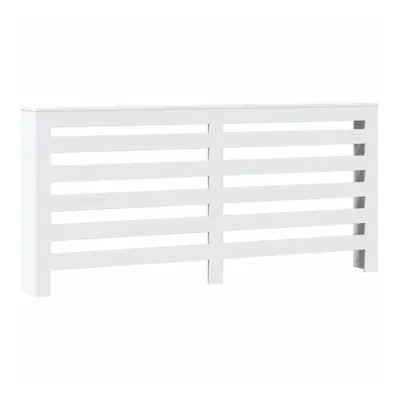 vidaXL Radiator Cover Heater Cover Slats Radiator Shelf White Engineered Wood