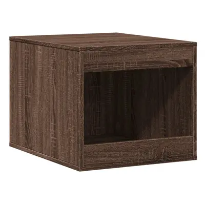 (brown oak) vidaXL Cat Litter Box Enclosure Cat House End Table Engineered Wood