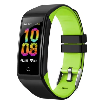 (Green) Custom Watch Face Blood Pressure Menstrual Period Caller ID View Fitness Tracker Long St