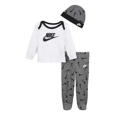 Nike Baby Boys Long Sleeve T-Shirt Pants & Beanie Hat Piece Set (W(