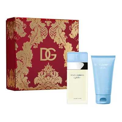 D&G Light Blue Female Gift Set 50ml EDT Spray & 50ml Body Cream