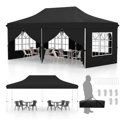 Pop-up Canopy x FT Gazebo Sun Shelter W/ Carrying Bag Black