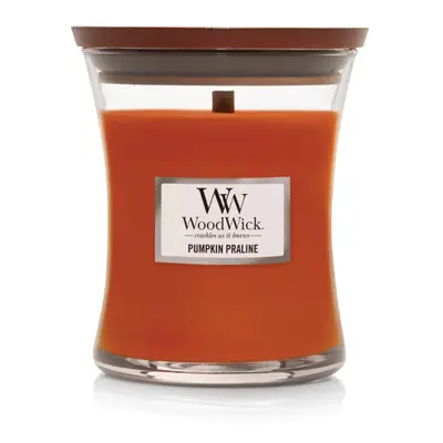 WoodWick Medium Hourglass Candle Pumpkin Praline Premium Soy Blend Wax Pluswick Innovation Wood 