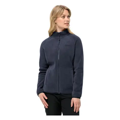 (XS, Night Blue) Jack Wolfskin Womens Moonrise Full Zip Warm Recycled Fleece Sweater