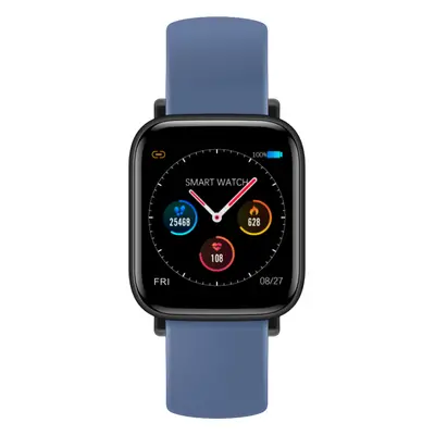 (Dark Blue) 1.3 inch Full Touch Screen Fitness Tracker IP67 Music Camera Control Long Standby Bl