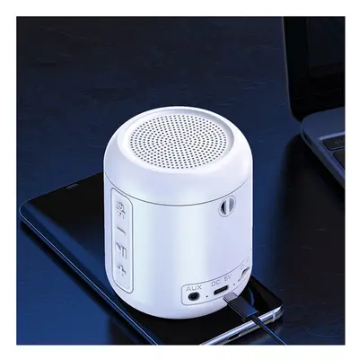 (White) Portable Wireless Bluetooth 5.0 Speaker Subwoofer TWS Interconnection Playback Modes 140