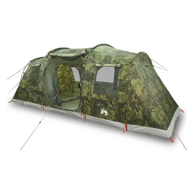 (camouflage) vidaXL Family Tent Tunnel 6-Person Camping Tent Lightweight Tent Waterproof