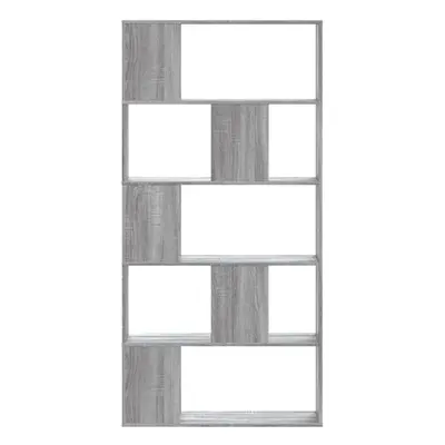 (grey sonoma, 80.5 x 23.5 x 162.5 cm) vidaXL Bookcase 5-Tier Bookshelf Storage Book Shelf Book R