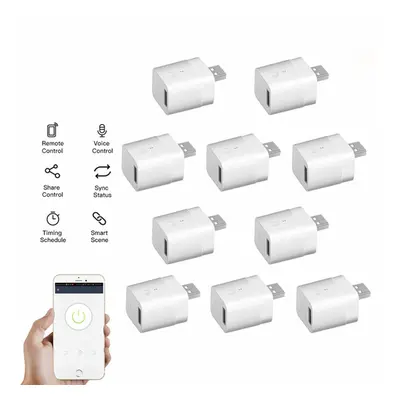 10Pcs Micro 5V Wireless USB Smart Adaptor WiFi Mini USB Power Adaptor APP Remote Control Voice C