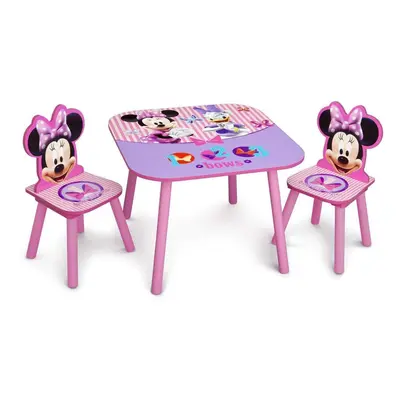 Delta Children (2 Included) Disney Minnie Mouse Kids Chair Table 3-Piece Set Multicolor