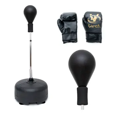 Boxing Free Standing Punch Bag Speed Ball Martial Arts Gloves Training Mma Set