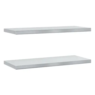 (silver, x x cm) vidaXL Wall Shelves Floating Shelf Wall Storage Shelf pcs Stainless Steel