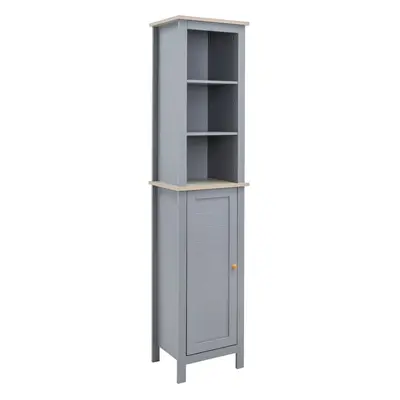 kleankin Bathroom Floor TallCabinet Storage Unit with Cupboard