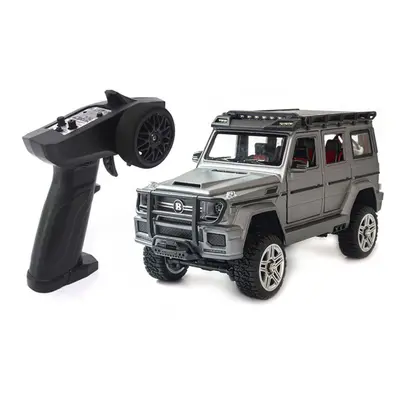 (Grey) RTR 1/24 2.4G 4WD RC Car Mini Crawler LED Light Alloy Shell Off-Road Truck Vehicle Models