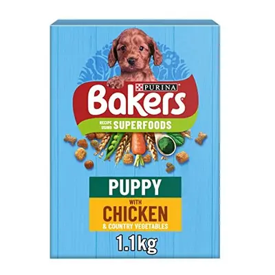 Bakers Puppy Dry Dog Food Chicken and Veg 5x1.1 kg