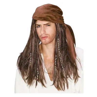 Brown Caribbean Pirate Wig