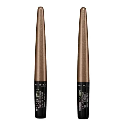 Pack of Rimmel London Wonder Swipe 2-in-1 Liner to Shadow Locked N' Loaded #