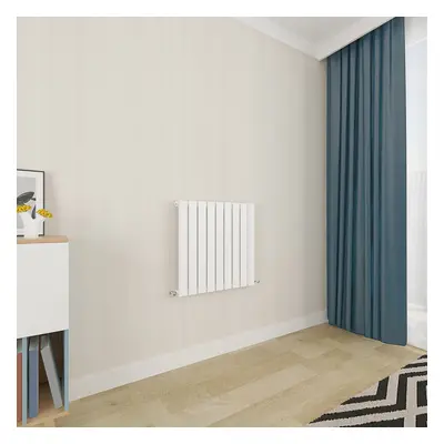 (600x612mm Single) Horizontal flat radiator white all sizes