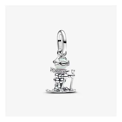 Pandora Moments Sterling Silver White Skier Dangle Charm 793514C01