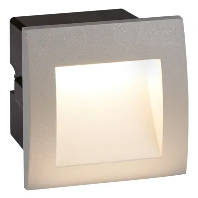 LED Indoor & Outdoor Recessed Square Light In Grey