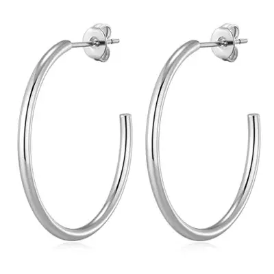 Philip Jones Silver Plated Round Hoop Earrings