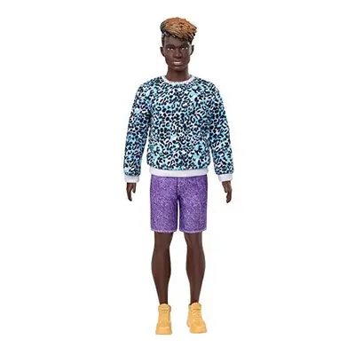 Ã¢Barbie Ken Fashionistas Doll #153 With Sculpted Dreadlocks Wearing Blue Animal-Print Shirt, Pu