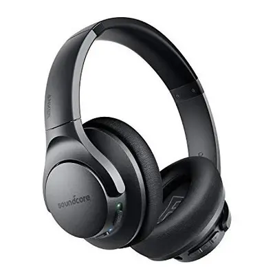 soundcore by Anker Q20 Hybrid Active Noise Cancelling Headphones, Wireless Over Ear Foldable Blu