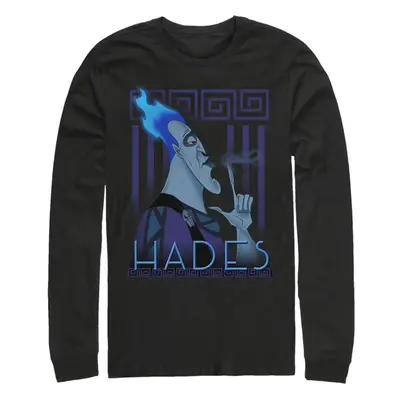 Disney Big & Tall Villains Hades Finger Smoke Men's Tops Long Sleeve T