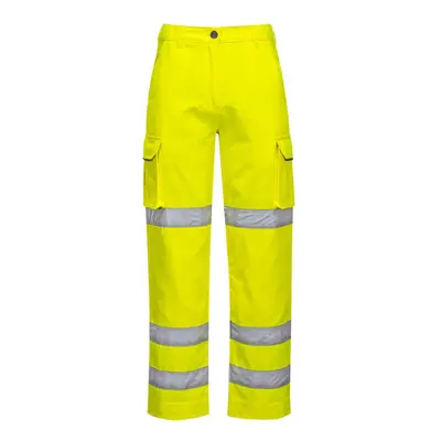 (XL R, Yellow) Portwest Womens/Ladies Triple Band Hi-Vis Work Trousers