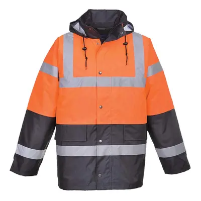 (4XL, Orange) Portwest Mens S467 Contrast Hi-Vis Safety Traffic Jacket