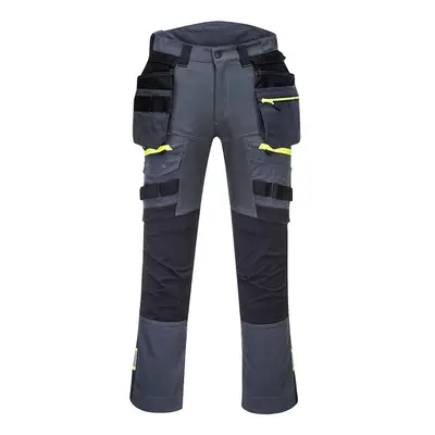 (32R, Metal Grey) Portwest Mens DX4 Detachable Holster Pocket Trousers