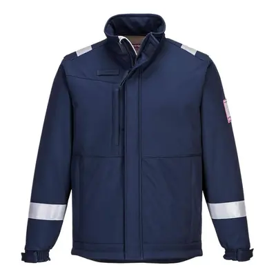 (S, Navy) Portwest Mens Modaflame Soft Shell Jacket