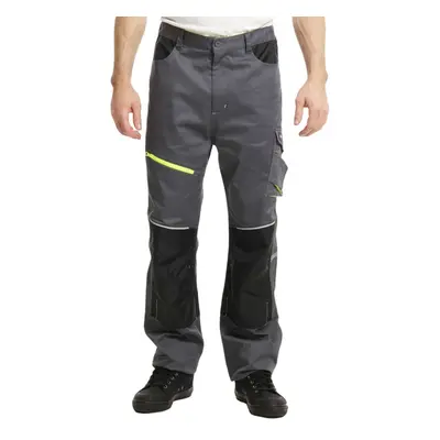 (36R, Grey/Black) Lee Cooper Mens Reflective Holster Pocket Work Cargo Trousers