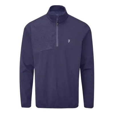 (M, Regatta Blue) Farah Mens Abbott Quarter Zip Jacket