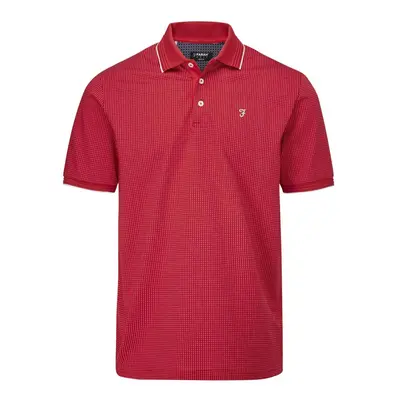 (M, Jester Red/White) Farah Mens Ferris Polo Shirt