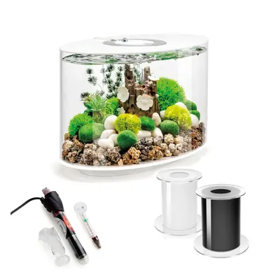 biOrb Loop 15L White Aquarium With MCR Led Lighting and Heater Pack and Stand